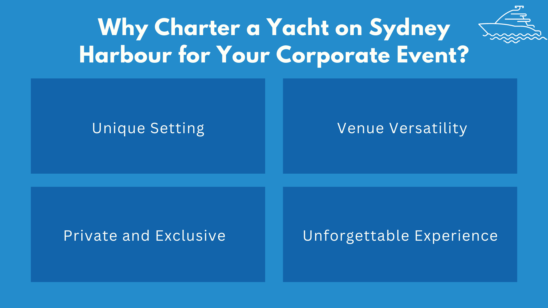 Hosting a Corporate Event on a Charter Yacht in Sydney Harbour